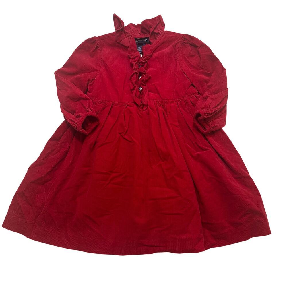 Red Corduroy Ralph Lauren Dress sz 24M